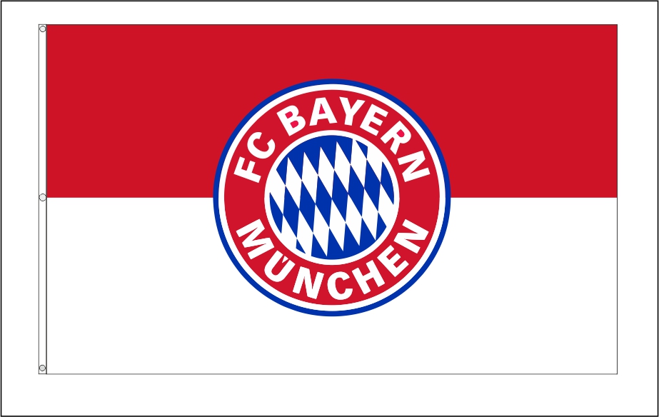 FC Bayern Fahne Originalware Flagge 120 x 180 cm Motiv Logo mit 3 Ösen  Nr. 1524