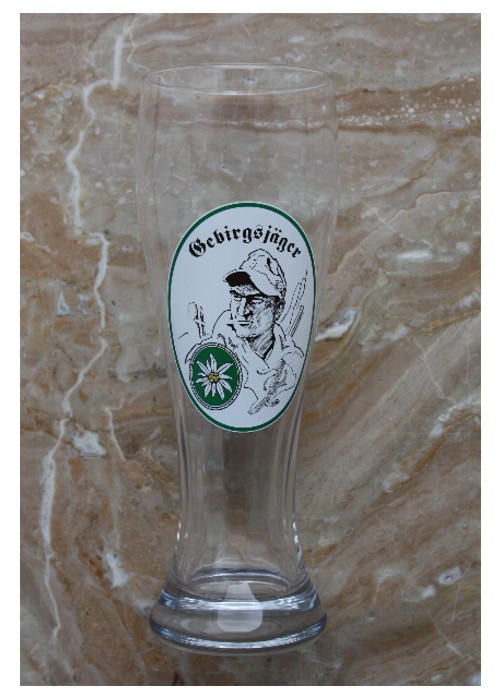 Gebirgsjäger Weizenbier Glas Optisch 0,5 l Art. N. 3506