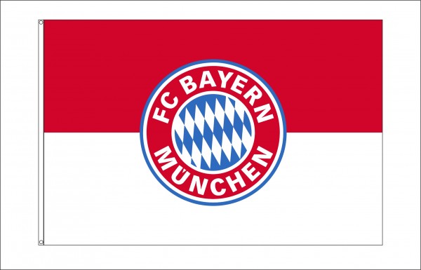 FC Bayern Fahne Originalware Flagge 60 x 90 cm Motiv LOGO + Ösen Service Nr. 828BÖ
