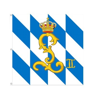 Bayerische Standarte des Königs Fahne 150 x 150 cm Flagge. Nr. 2340