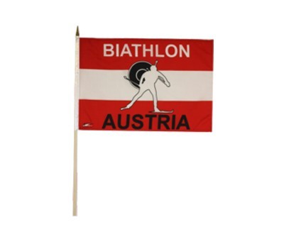 Biathlon Österreich Stockflagge 30 x 46 cm Nr. 1978