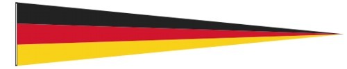 Wimpel Deutschland ohne Wappen klein 28 x 148 cm Nr. 2302